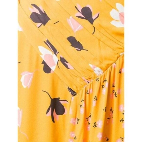 Self-Portrait Floral Print Twist Neck Long Sleeve Maxi Dress In Yellow $485 - Picture 10 of 14